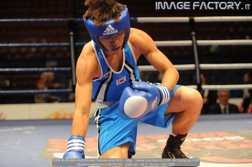 2009-09-05 AIBA World Boxing Championship 0928 - 54kg - Yankiel Leon Alarcon CUB - Jin Young Lee KOR